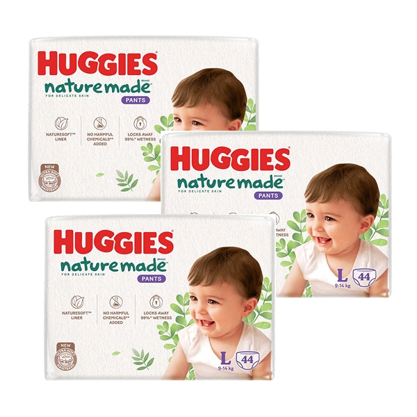 Combo 3 tã quần Huggies Nature made size L